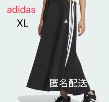 adidas 롱 스커트 블랙 3 라인 XL 익명 배송
