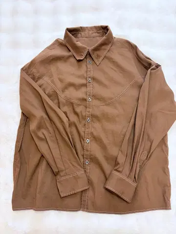 TINA:JOJUN 브라운 긴팔 셔츠