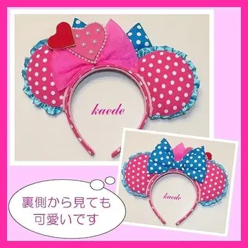 도트 패턴 머리띠 도트 핑크 도트 헤어 액세서리