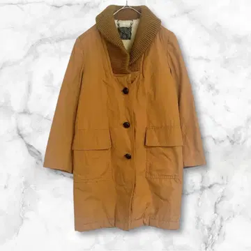 롱 코트 보아 안감 아우터 라이트 브라운 계열 가을/겨울 M