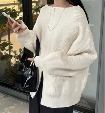 mystic 보틀넥 ZIP 니트