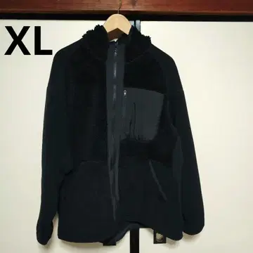 유니클로 화이트 마운티니어링 플리스 풀 집업 후드티 XL 블랙