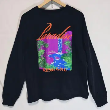 King Gnu Paradise 롱 슬리브 티셔츠 XL 블랙