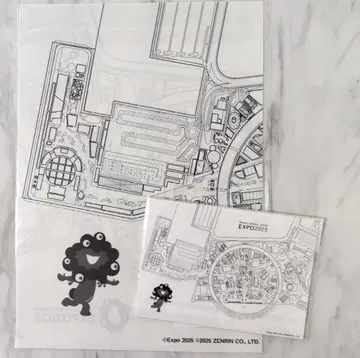 오사카 간사이 만박 클리어 파일과 카드 세트 블랙 미야쿠미야쿠 대지붕 링