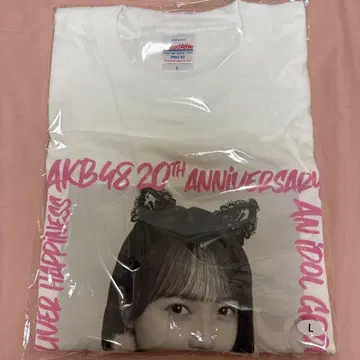 AKB48 콜라보 T셔츠 L 사이즈 하나다 아이