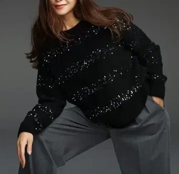 23구 스팽글보더 니트