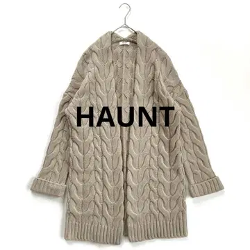 하운트 HAUNT 케이블 니트 롱 가디건