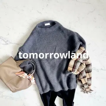 최종 tomorrowland Ballsey 모헤어 혼방 라메 니트 풀오버