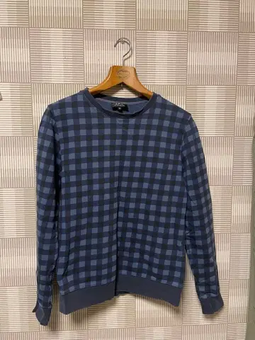 A.P.C. 네이비 체크 트레이닝복