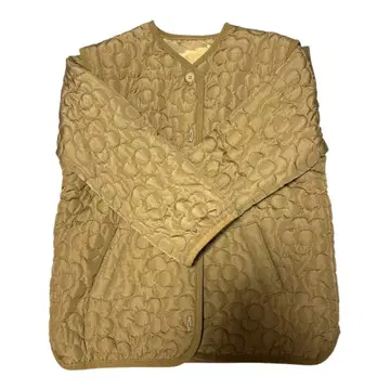 꽃무늬 퀼팅 자켓 베이지