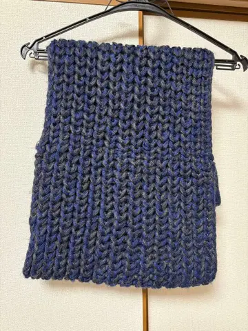 karakoran accessories 알파카 니트 머플러 네이비 계열