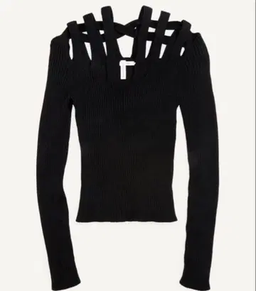 글렌 마틴스 H&M 리브 니트 오프숄더 스웨터