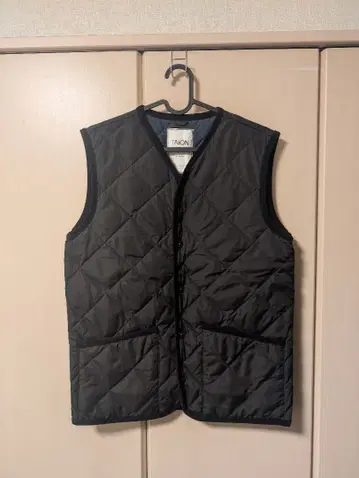 TAION 다운 베스트 M 퀼팅 블랙