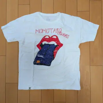 모모타로 진스 반팔 티셔츠 짐바브웨 코튼 립스 티셔츠