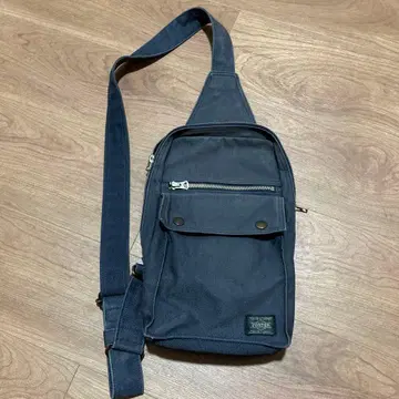네이비 숄더백 캔버스