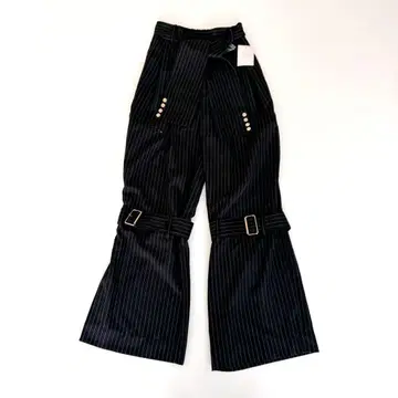 새상품 택 포함 클레이미 2way 슬리브 벨트 슬릿 팬츠 스트라이프