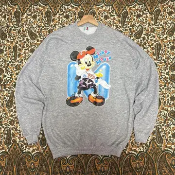 해외 구제 의류 90s 미키마우스 프린트 맨투맨 빈티지 미키