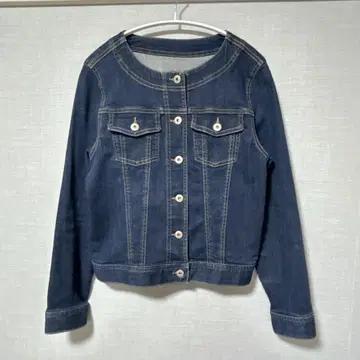 NATURAL BEAUTY BASIC 데님 노카라 자켓 L 사이즈