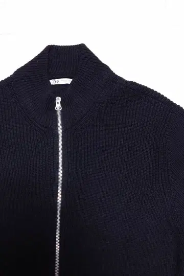 자라 드라이버즈 니트 블랙 풀 집업 사이즈 L