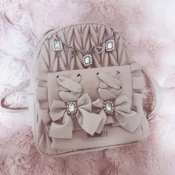 노에미 NOEMIE 체인 포함 퀼팅 백팩 지뢰