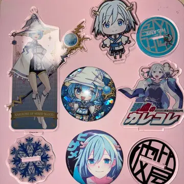 익명 배송 히사메 굿즈 세트 혼혈 카레코레 아크릴 스탠드 캔뱃지