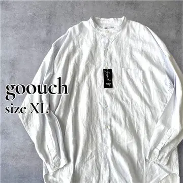 [ 새상품 ] goouch 100% 린넨 화이트 긴팔 셔츠 XL 사이즈
