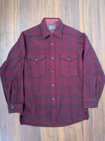 60s PENDLETON 펜들턴 옴브레 울 셔츠 14하프