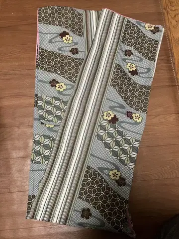 워셔블 기모노 기하학 패턴 꽃무늬 폴리에스테르