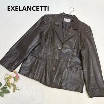 엑셀란츄티 천연 가죽 양가죽 가죽 자켓 아우터 브라운