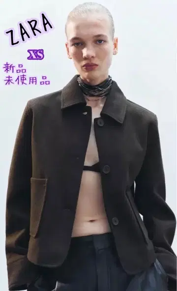 ZARA 소프트 포켓 자켓 XS 초코 택 포함 새상품 sale 가격
