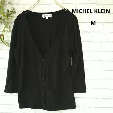 MICHEL KLEIN 블랙 가디건 38/M 스트레치 심플