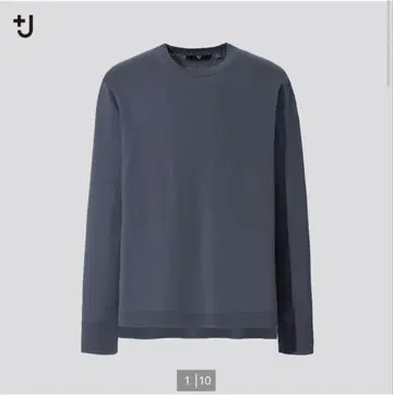 레어 [ UNIQLO+J ] [ 실크 코튼 크루넥 스웨터 ] 그레이 XL