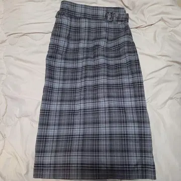 그레이 체크 무늬 타이트 스커트 M LOWRYSFARM