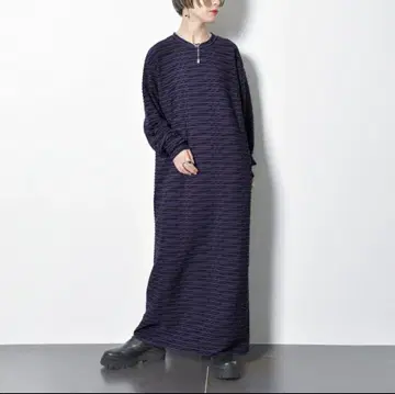CITYSHOP 22AW WAVE BORDER DRESS 긴팔 원피스