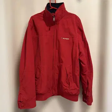 타미힐피거 빨간색 나일론 자켓