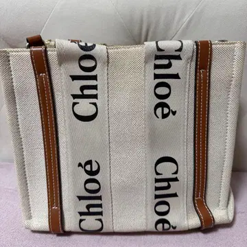 끌로에 숄더백 베이지 캔버스