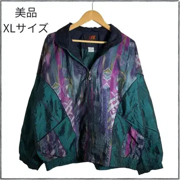 90s 80s 레트로 올 패턴 사이버 테크 스트릿 윈드 브레이커