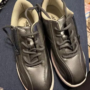 새상품 아사히 ASAHI 블랙 지퍼 스니커즈 23.5cm