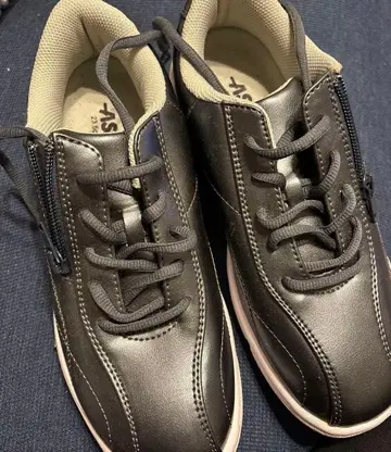 새상품 아사히 ASAHI 블랙 지퍼 스니커즈 23.5cm