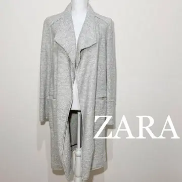 ZARA 자라 라이트 그레이 울 체스터 코트 롱 코트