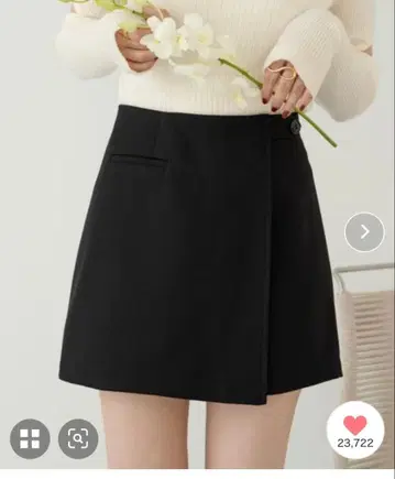 히나리 랩 디자인 미니 치마바지 프리 사이즈