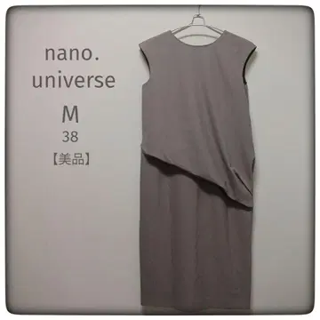 [ 새상품급 ] nano universe 고급 턱 디자인 원피스 38