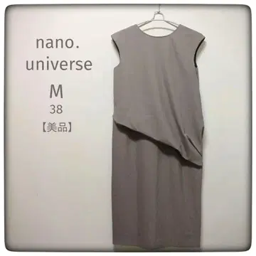 [ 새상품급 ] nano universe 고급 턱 디자인 원피스 38