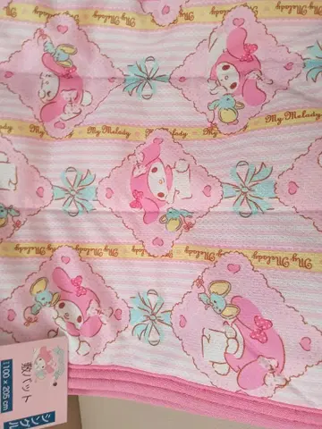 마이멜로디 깔개 패드 핑크 싱글 벌스데이 패턴