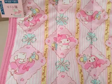 마이멜로디 깔개 패드 핑크 싱글 벌스데이 패턴