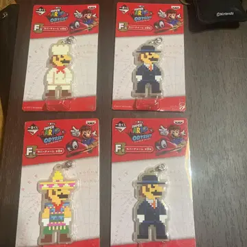 슈퍼 마리오 오딧세이 러버 참 키링 4개 세트