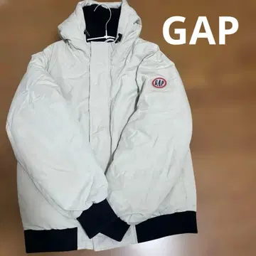 GAP 보아 후드 부착 다운 자켓 화이트