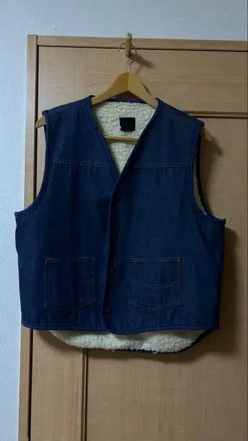 데님 플리스 안감 베스트 roebucks