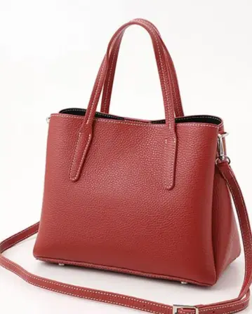 마르코 비앙키니 마드모아젤 논논 핸드백 가죽 빨간색