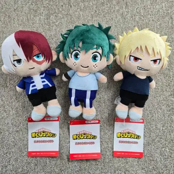 돈키 히로아카 콜라보 앉은 봉제 인형 3종 미도리야, 바쿠고, 토도로키